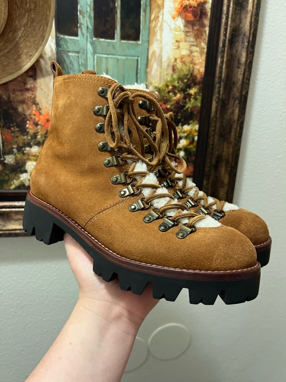 Jeffrey Campbell Sherpa Tongue hiking Lace up boots - Picture 2 of 16